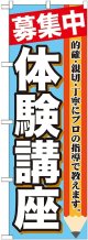 〔G〕 募集中　体験講座　のぼり