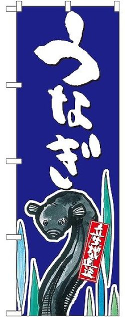 画像1: 〔G〕 うなぎ 産地直送 青 のぼり