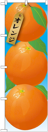 画像1: オレンジ 絵旗(1) のぼり